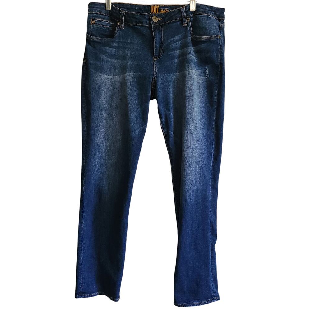 KUT FROM THE KLOTH Katy Boyfriend Stretch‎ Jeans Blue KP799MC3R Women's 14